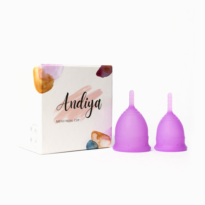 Andiya Menstrual Cup Double Purple
